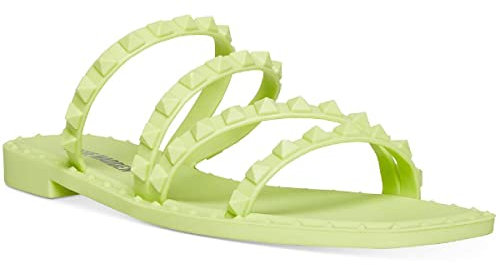 Steve Madden Sandalo piatto da donna Skyler, verde lime, 36 EU