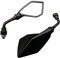 ihreesy Motorrad Rückspiegel,1 Paar Universal Motorrad Seitenspiegel 10mm Gewinde Lenkerendenspiegel E geprüft Motorrad Rückspiegel Motorrad Seitenspiegel 7/8 22mm Lenker Rückspiegel,Schwarz