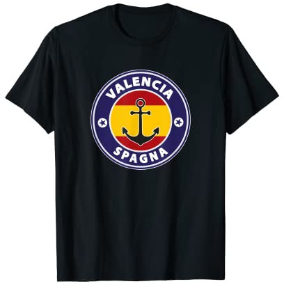Valencia Spanien Strand Retro Segelurlaub Surfer Souvenir T-Shirt