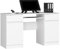 AKORD Bureau Ordinateur PC A5 avec Étagère Clavier | L135 x H77 x P50 cm 58 kg | 2 Tiroirs et 2 Étagères de Porte | Bureau de Chambre PC Desk Table
