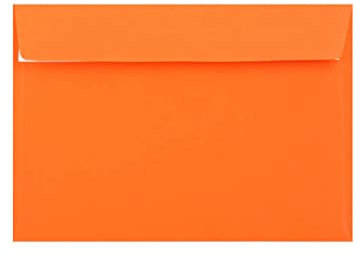 C6 farbige Umschläge für A6-Grußkarten, Weihnachtskarten, Hochzeitseinladungen, Basteln, 114 x 162 mm, 12 Stück (Orange P&S)
