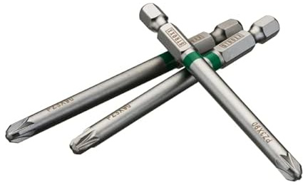 STROXX® Bits 3er |verschiedene Größen| PH1 | PH2 | PH3 | PZ1 | PZ2 | PZ3 | TX10 | TX15 | TX20 | TX25 | TX30 | Bits | Bitsortiment | Schraubenbit | mit Farbcode (PZ3)