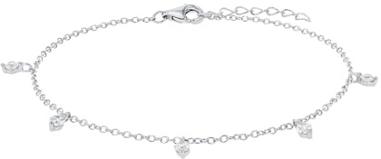 Amor Armband 925 Sterling Silber Damen Armschmuck, mit Zirkonia synth., 17+2 cm, Silber, Kommt in Schmuck Geschenk Box, 2034784