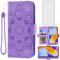 Asuwish Funda para Xiaomi Redmi Note 12 Pro 4G/Redmi Note 11 Pro 5G con Cristal Templado Protector Pantalla Libro Cuero Piel Tarjetero Soporte Note11 11Pro 11E 2201116SG Tapa Carcasa Capa Case Lila