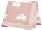 Hadetoto Babydecke für Neugeborene, 100 % Baumwolle, weich, gestrickt, Baby-Essentials für Neugeborene, 90 x 70 cm, Hase, Rosa