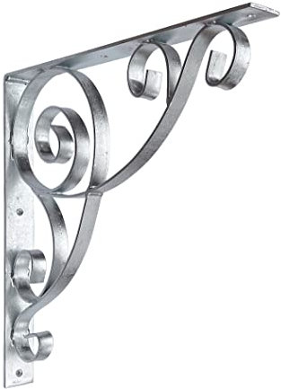 DanDiBo Console d'angle, 500 x 500 mm, serre-tête, galvanisé, fer forgé, 96420, en métal galvanisé à chaud, connecteur d'angle, console murale, console pour charges lourdes