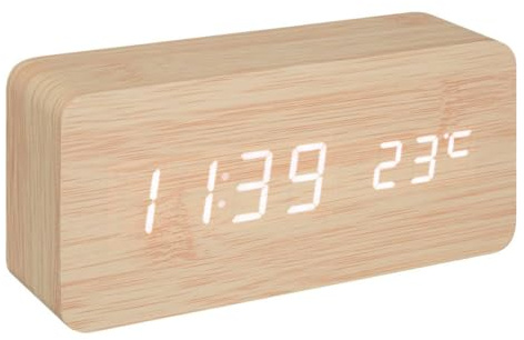 Wecker gamiel, Holz und Kupfer, 15x7 cm - Atmosphera créateur d'intérieur