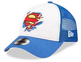 New Era Superman DC Blue White 9Forty Kids A-Frame Adjustable Trucker Cap - Youth