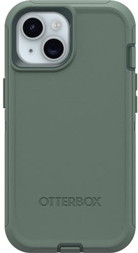 OtterBox iPhone 15, iPhone 14, and iPhone 13 Defender Series Case - FOREST RANGER (Green), screenless, rugged & durable, with port protection, includes holster clip kickstand