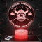 Nachttischlampe Feuerwehr-Logo Herz Feuerwehrmann, Geschenkidee Dekoration Feuerwehr Lampe Schreibtischlampe Wohnzimmer Idee Weihnachten für Feuerwehr-Logo Herz Feuerwehrmann-Fans.