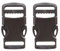 Estika Steckschnalle für gurtband 20mm - 2 Stück - Schwarz, Robuster Kunststoff Klickverschluss, Reparatur, Ersatzteile für Rucksack, Kofferband, Fahrradhelm, Paracord, Beckengurt