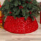 Odot Cubierta Base del Árbol Navidad 60/72cm Lentejuelas Falda del Árbol Navidad Fiesta Navideña Decoraciones para Hogar para Base del Árbol Navidad Decor (60cm,Rojo)