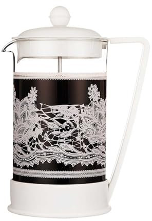 AXIKALB Coffee Pot 1000ml Glass Hand Flushed French Press Pot With Fliter