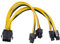 Qsvbeeqj 18 AWG 8-poliges Grafikkarten-Netzkabel für K80, A100, P40, V100, A6000, 8-polig, 8-polig, Splitterkabel