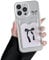 DEFBSC Case for iPhone 14 Pro Max, Transparent Back Card Holder Cute Bowknot Pattern Raised Camera Protection Slim Soft TPU Shockproof Clear Back Card Slot Phone Cover - Black Bow/Frame