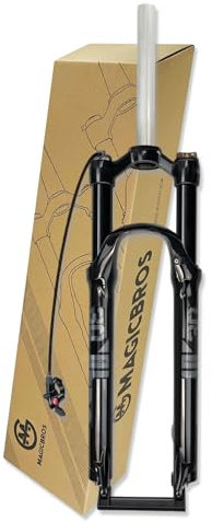 HZXQCVB 26 27.5 29pouces Fourche VTT Blocage Rapide 100mm Tube Droit 1 1/8'' Fourche À Suspension À Huile Voyage 100 Mm Verrouillage À Distance Fourche Avant Frein À Disque(29'')