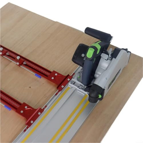 Advokingtap Binario di guida per sega circolare in lega di alluminio, adatto per falegnameria, binario a T standard, banco da lavoro per carpenteria (300 mm)
