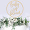 Baby in Bloom Cake Topper - Wooden Baby Shower Cake Decorations - Baby in Bloom Cake Topper for Showers and Gender Reveal Parties for Boys and Girls