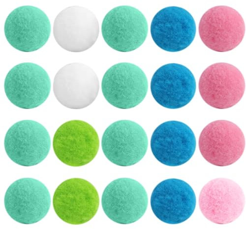 Mewtush 20 PCS Filzbälle Katzen, Filzkugeln, Katzenspielzeug Bäll, Handgefertigtes Katzenspielzeug aus Reiner Wolle, Spielbälle für Apportieren, Interaktion und Natürliche Kauinstinkte