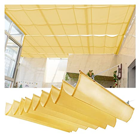 Toldo retráctil con protección UV y ventilación para exteriores, pérgola, personalizable y fácil de instalar