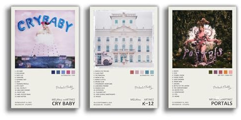 generisch Melanie Poster Martinez Music Album Cover Signed Limited Leinwand Poster (Set of 3) Unframed 8inx12in(20x30cm)