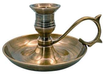 LivuX Kerzenhalter aus Messing brüniert im Vintage-Stil, Ø 2 cm, Länge 13 cm – Nostalgisches Design, ideal für Klassische Tischdekoration 1020