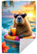 RPLUS Strandtuch 70 x 140 cm mit Capybara-Motiv – Baumwolle, weich - Badetuch