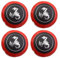 WQIUTT 4 Pezzi Auto Coprimozzi per Fiat 500 Abarth 133mm,Copri Ruota Coppetta Coprimozzo Impermeabile Antipolvere Parti Accessori Ruote Pneumatici