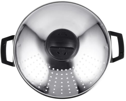 Sosoport Pentola Acciaio Inossidabile per Noodles Multifunzionale Pasta e Design Antiscivolo e Facile da e Scolapasta con Chiusura Sicura