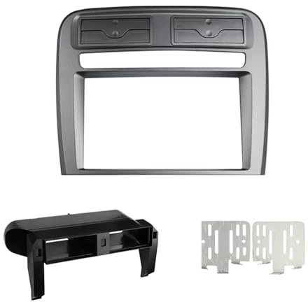 HQGQCEZEK Kit Montaggio Autoradio Kit Montaggio Autoradio 2 DIN con Doppia Mascherina Adatta Il Montaggio sul Cruscotto Volante Sinistro per Fiat per Grand per Punto 2005-2009 Mascherina Autoradio