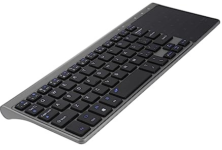 Mikinona Wireless Keyboard with Touchpad 2.4ghz Ultrathin Silent Portable Keyboard for Smart Tv and Laptop Use Black Accessory