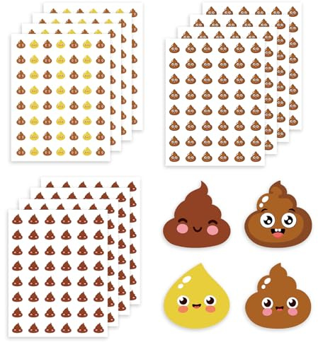 12 Sheets Potty Training Stickers, Reusable Toilet Reveal Sticker Cute Self Adhesive Toilet Early Educational Reward Supply for Children