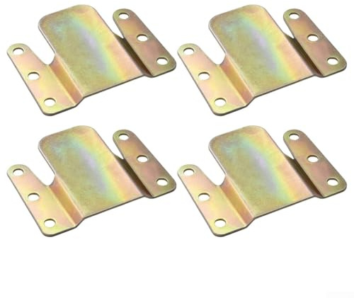 4 x Sofa-Schnallenverbinder mit Schrauben für Möbel, Anti-Verschiebung, Anwendungen auf Sofas, Liegen, Chaiselongen und Sektional-Sets (Farbe Zink)