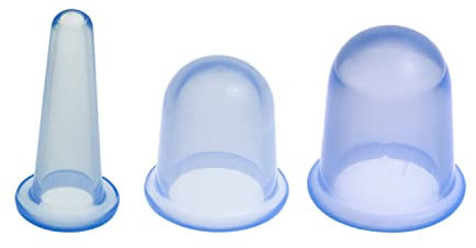 Schröpfköpfe aus Silikon Premium im 3er Set | Blau