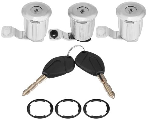 Jadeshay 252522 Barillet de Serrure de Porte de Voiture avec clés Compatible avec Pêugeot Partner Citrôen Berlingo Xsara(3 * Barrels(#1))