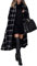 Onsoyours Mi-Longue Manteau en Laine Carreaux Manches Longues Élégant Femme Blouson Noir S