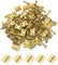 YunBey 60 Pcs Mini Cerniere in Ottone Mobili in Miniatura Cerniera per Mobile in Legno con Chiodi per Ferramenta per Mobili (1 × 0.8cm)