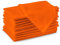 Encasa XO Baumwollstoffservietten | 12er-Set | Größe 43x43 cm | Orange Volltonfarbe | Waschmaschinenfest