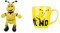Borussia Dortmund, BVB-Emma Plüschfigur mittel, 02 Gelb, 30cm & BVB-Emma-Tasse, Gelb-schwarz, 0