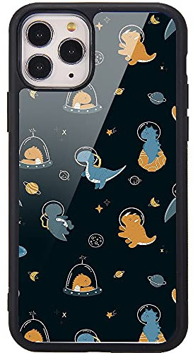 MAYCARI for iPhone 12/12 Pro Case Dinosaur Pattern Design Hard Back Case with Soft TPU Bumper for Girls Children Women Protective Phone Case for iPhone 12/12 Pro