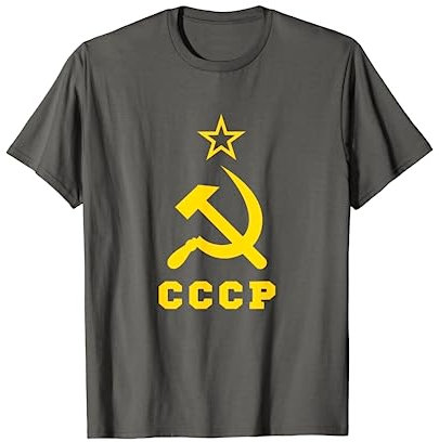 CCCP T-shirt Socialista Martello e Falce Tee Russa Mosca Maglietta