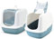2er Sparpack XXL Katzentoilette Nestor Jumbo Weiss-blau