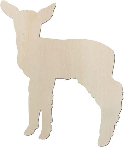 Kleenes Traumhandel Süßes Schaf aus Holz – Schäfchen Lamm Ostern Schafkopf bis 80cm - Ideal als Deko zu Ostern - für Wand & Tür (3er Set 10 cm)