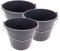 Prosperplast Secchio Costruzione 16L Nero 3 Pezzo Maurereimer Cemento Secchio Acqua Schutteimer