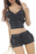 HiPlay 1/6 Scale Figure Doll Clothes, Summer Suit, Tight-Fitting Top + Shorts Outfit Costume for 12 inch Female Action Figure Phicen/TBLeague CM219(A)