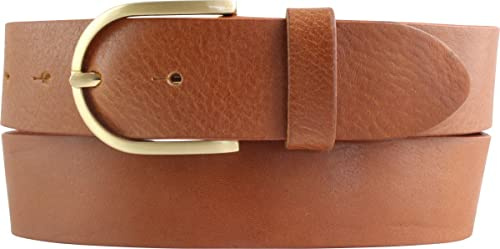 BELTINGER Damen-Gürtel aus Vollrindleder 4 cm | Jeans-Gürtel für Damen 40mm | Vollleder-Gürtel mit goldener Gürtelschließe
