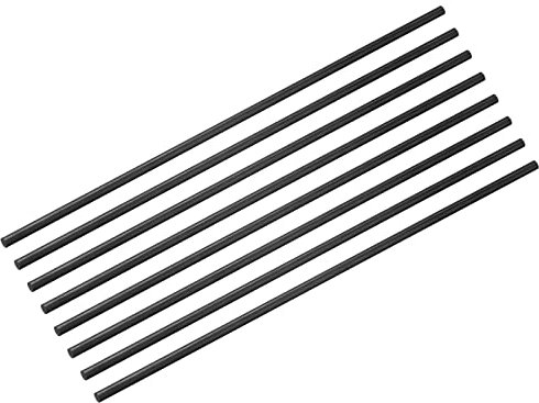 sourcing map Carbone Fibre Tige, 3mm x 150mm pour RC Avion Bricolage Outil Aile Tube Quadricoptère Bras, Paquet de 8