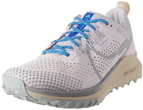 NIKE Women's React Pegasus Trail 4 Sneaker, Pearl Pink Wolf Grey Football Grey, 8 UK