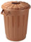 TIENDA EURASIA® Cubo de Basura con Tapa - 30L - Material Plastico Eco Libre de BPA - Alta Resistencia - Ideal para Reciclar (MARRON)