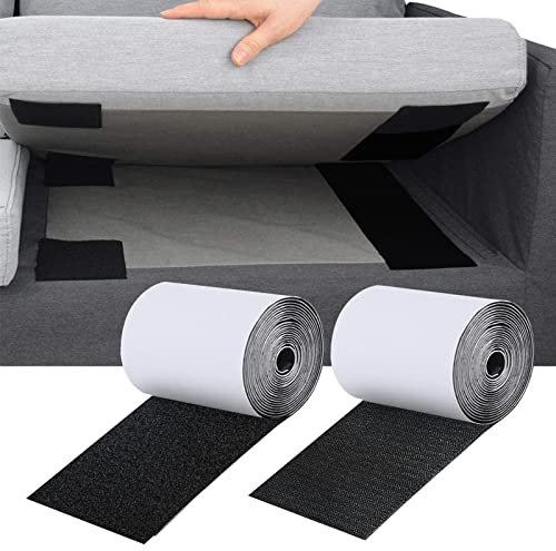 Klettband Selbstklebend, Klettband Extra Stark Doppelseitig Klebende Geeignet für Innen und Außenbereich s für Automatten,Sitzbezüge, Wände,Boden,10CM Breite 1.5 Meter Lang